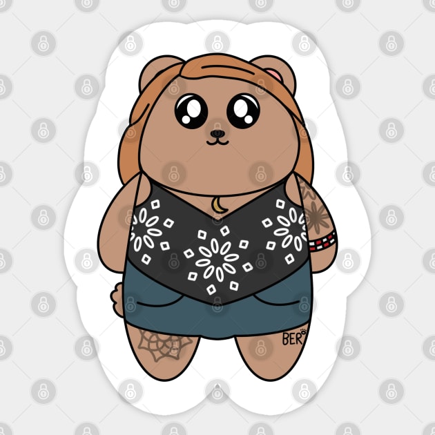 Kate Denson Bear Sticker by SentABearToSpace 